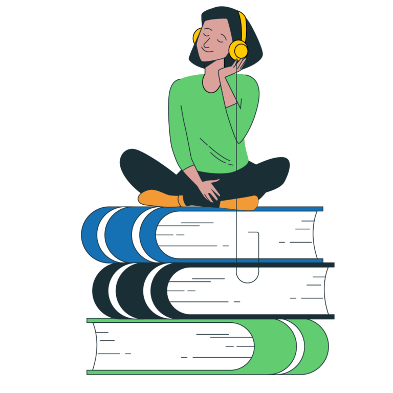 A student listening to an audiobook in sri lanka